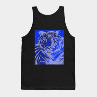 White Tiger from India - Black colour Tank Top